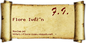 Flore Iván névjegykártya